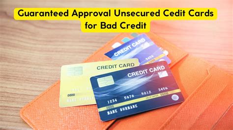 guaranteed unsecured credit card.